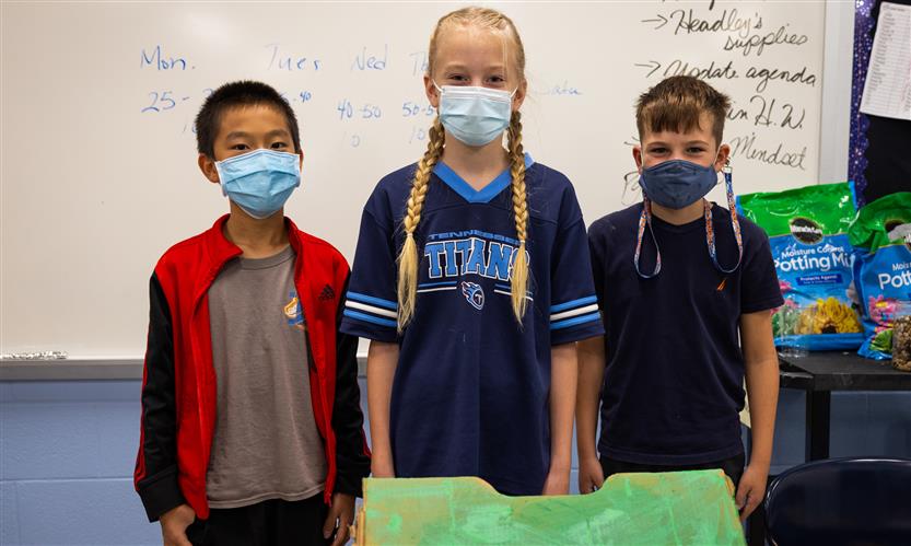 Students complete a STEM project